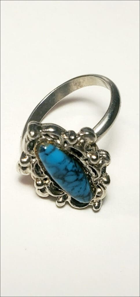 Deep Turquoise Inspired Adjustable Ring