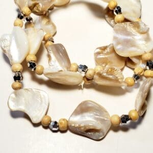 Deep tan beaded multi stranded bracelet set