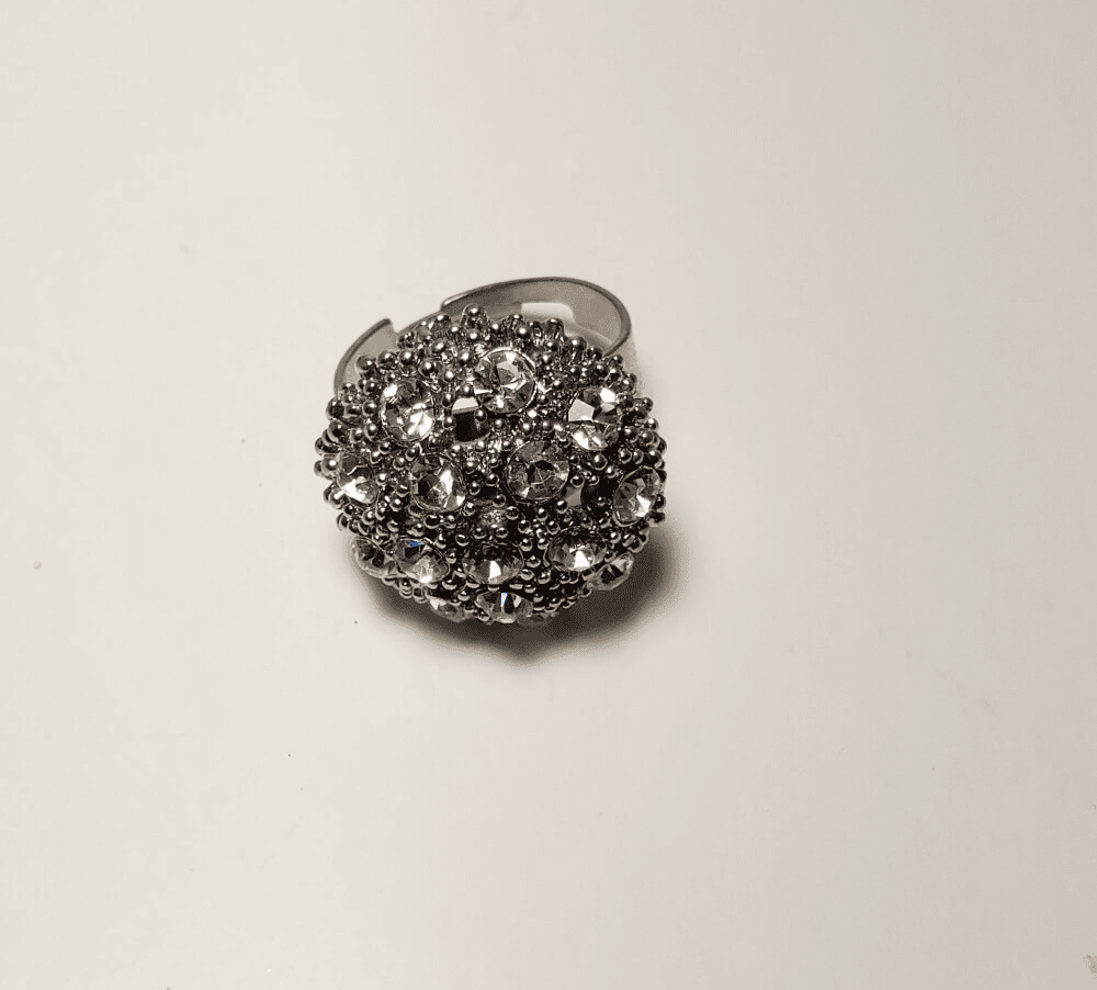 Sparkly Cocktail Adjustable Ring
