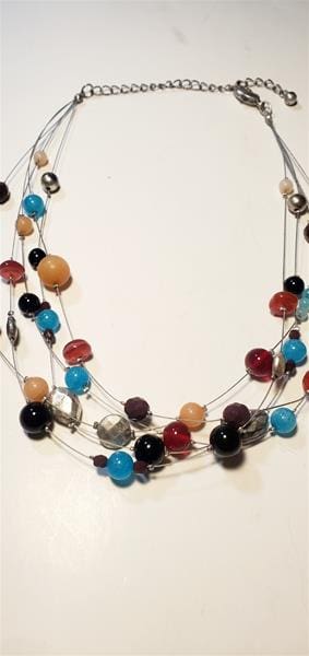 Vibrant bead multi necklace